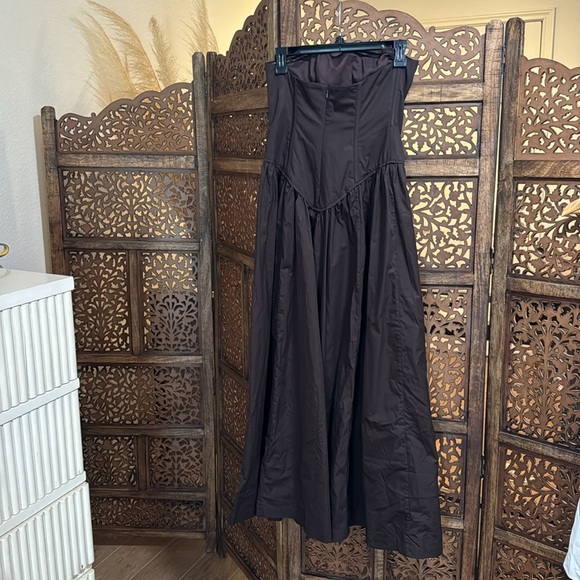 NEW LPA Gianna Giana Maxi Dress in Cacao brown - Picture 3 of 3